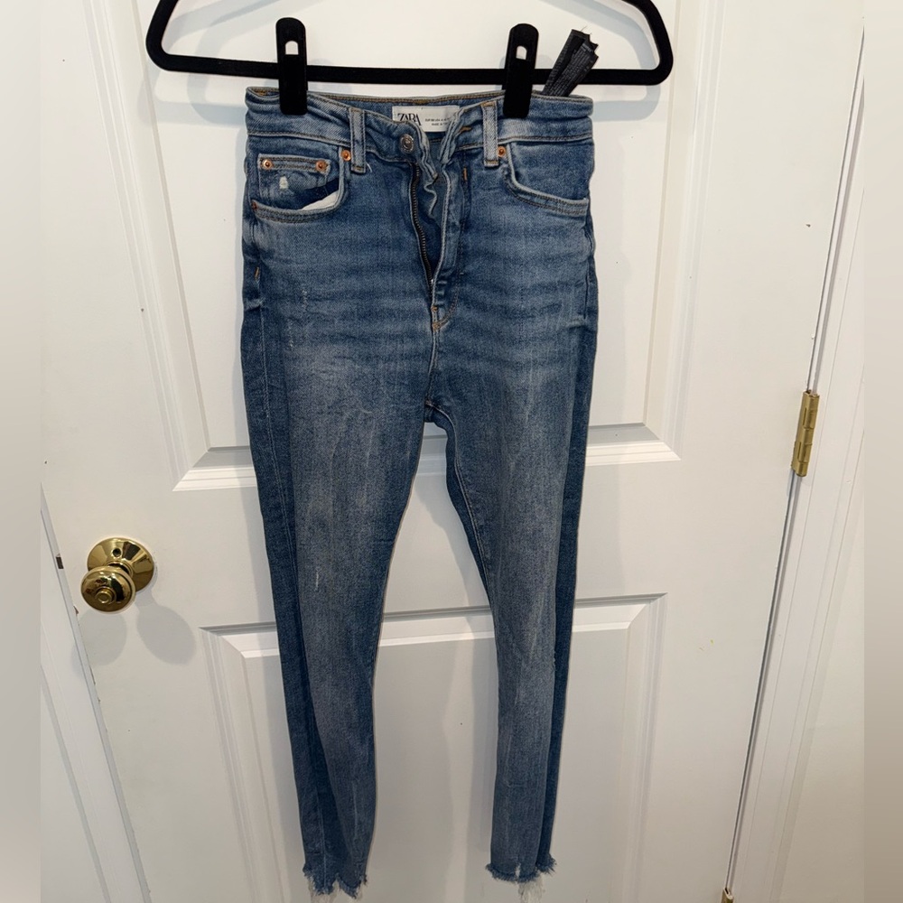 Zara Light Blue Denim Pants